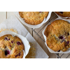 Raspberry White Chocolate Muffins